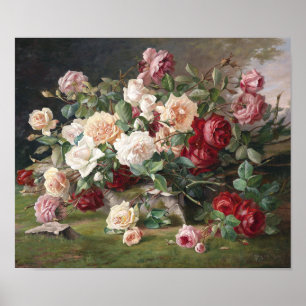 Poster Nature morte avec des roses