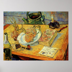 Poster Nature morte avec planche à dessin de Vincent van 