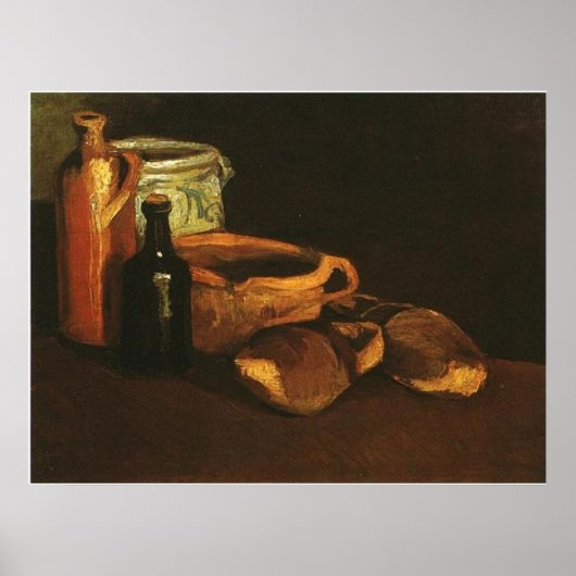 Poster Nature morte avec sabots et pots, Van Gogh (Devant)
