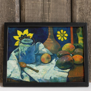 Poster Nature morte avec théière et fruits, Paul Gauguin