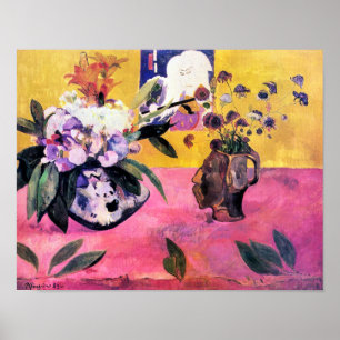 Poster Nature morte avec vase en forme de tête Paul Gau