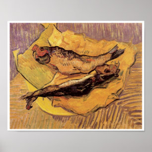 Poster Nature morte Bloaters et ail par Vincent van Gogh