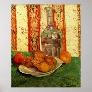 Poster Nature morte carafe et citrons par Vincent van Gog