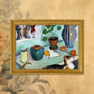 Poster Nature morte Chat August Macke