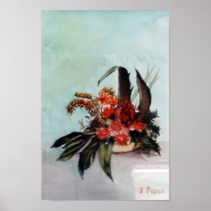 Poster Nature morte de fleurs/Still life of flowers