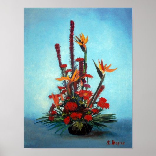 Poster Nature morte de fleurs/Still life of flowers (Devant)