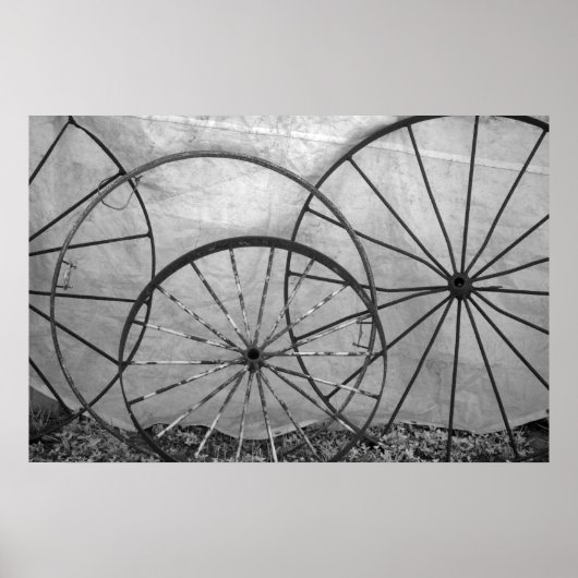 Poster Nature morte de roue de chariot (Devant)