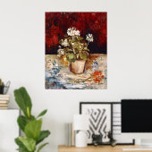 Poster Nature morte de Van Gogh Pot de géraniums (Bureau à domicile)