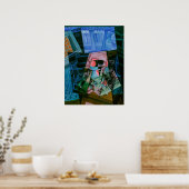 Poster Nature morte devant une fenêtre ouverte de Juan Gr (Cuisine)
