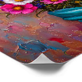 Poster Nature morte élégante d'un beau bouquet floral (Coin)