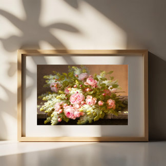 Poster Nature morte florale, Raoul M. De Longpré