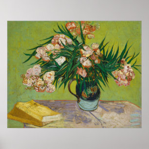 Poster Nature morte florale rose Oleanders de Van Gogh