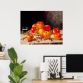 Poster Nature morte, pommes et châtaignes (Bureau à domicile)