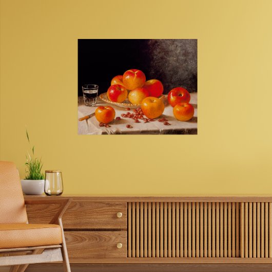 Poster Nature morte, pommes et châtaignes (Salon 2)