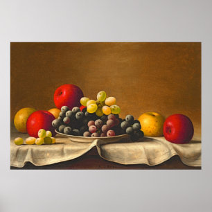 Poster Nature morte, Pommes, Raisins, Barton Stone Hays