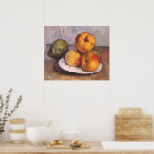 Poster Nature morte Quince, Pommes, Poires par Paul Cezan (Cuisine)