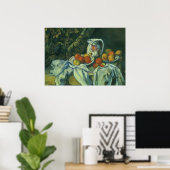 Poster Nature morte, rideau et pichet de Paul Cezanne (Bureau à domicile)