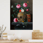 Poster Nature morte Vanitas (vers 1665–1670)  (Cuisine)