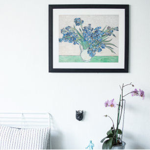 Poster Nature morte : Vase avec des iris de Vincent van G