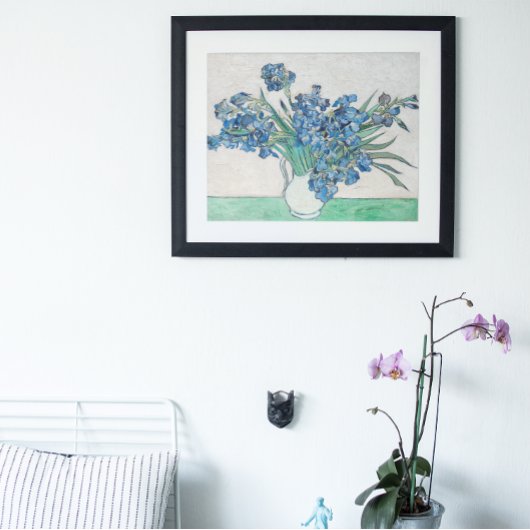 Poster Nature morte : Vase avec des iris de Vincent van G