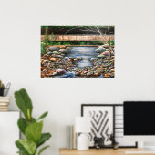 Poster Nature Paysage Forêt verte avec Brook (Bureau à domicile)