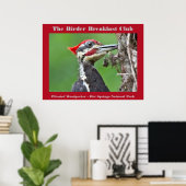 Poster Nature Photography Pileated Woodpecker Birder (Bureau à domicile)