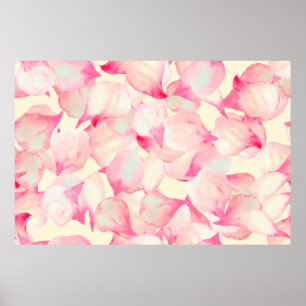 Poster Nature rose Fleur. Aquarelle Noire Nature. Red