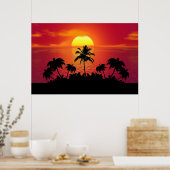 Poster Nature Sunset Palm (Cuisine)