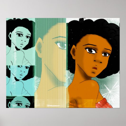 Poster naturellement Turquoise (Devant)