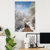 Poster Natuur voorjaarssneeuw (Thuiskantoor)