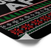 Poster Naughty Af Vilain Chandail De Noël S Pour Couples (Coin)