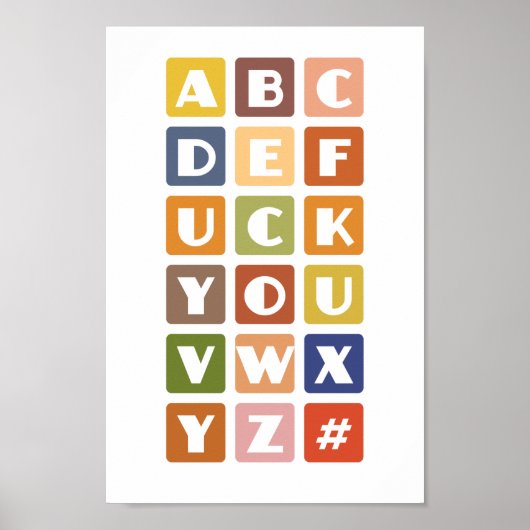 Poster Naughty Alphabets (Devant)