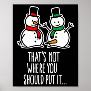 Poster Naughty Christmas Dit Dirty Snowman Cartoon Ugl