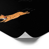 Poster Naughty Corgi Chien Fun Skeleton Halloween (Coin)