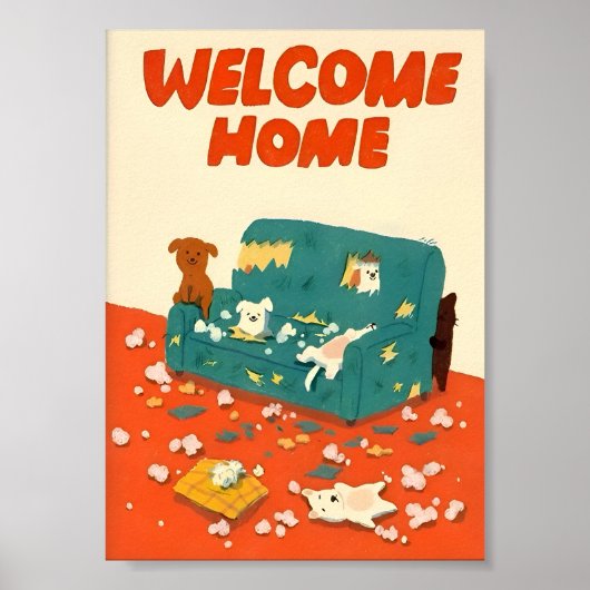 Poster  Naughty Dogs Illustration (Devant)