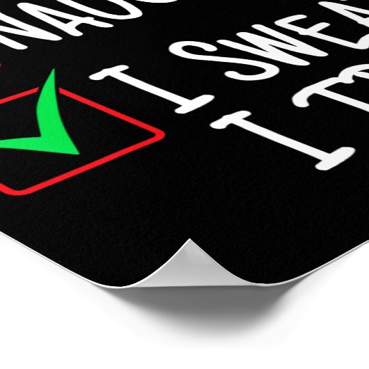 Poster Naughty I Swear I Tried Christmas List Xmas S (Coin)