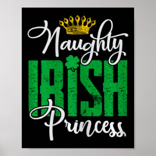 Poster Naughty Irish Princess St Patrick's Day Irlande