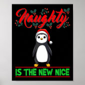 Poster Naughty Is The New Nice Christmas Santa Xmas Premi (Devant)