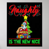 Poster Naughty Is The New Nice Christmas Santa Xmas Premi (Devant)