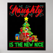 Poster Naughty Is The New Nice Christmas Santa Xmas Premi (Devant)