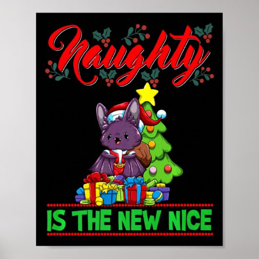 Poster Naughty Is The New Nice Christmas Santa Xmas Premi (Devant)