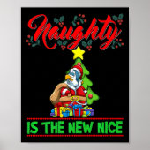 Poster Naughty Is The New Nice Christmas Santa Xmas Premi (Devant)