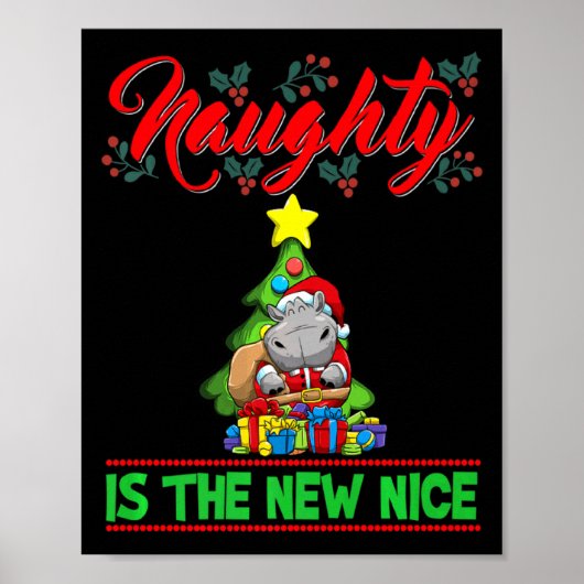 Poster Naughty Is The New Nice Christmas Santa Xmas Premi (Devant)