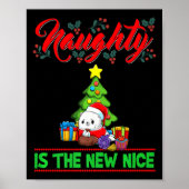 Poster Naughty Is The New Nice Christmas Santa Xmas Premi (Devant)