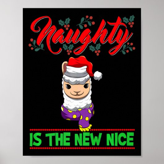 Poster Naughty Is The New Nice Christmas Santa Xmas Premi (Devant)