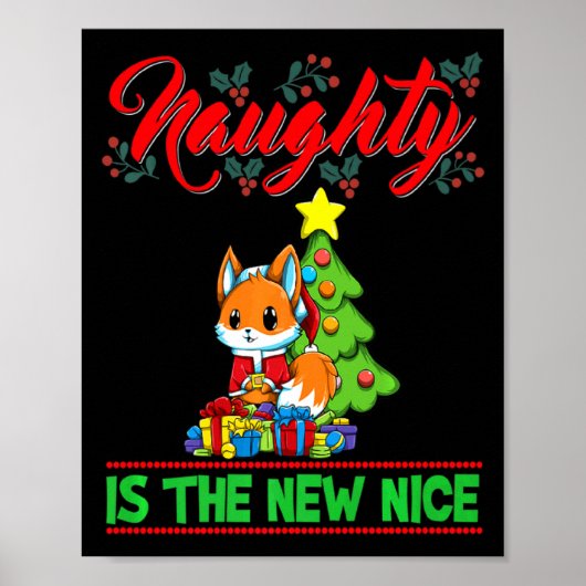 Poster Naughty Is The New Nice Christmas Santa Xmas Premi (Devant)