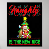 Poster Naughty Is The New Nice Christmas Santa Xmas Premi (Devant)