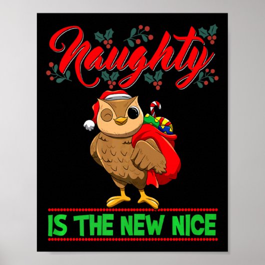 Poster Naughty Is The New Nice Christmas Santa Xmas Premi (Devant)