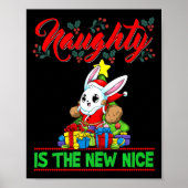 Poster Naughty Is The New Nice Christmas Santa Xmas Premi (Devant)