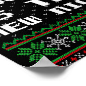 Poster Naughty Is The New Nice Ugly Christmas Sweater Rei (Coin)